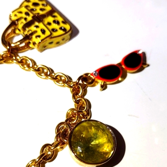 JUICY COUTURE ๐ Cat Crystal ๐ค ๐ ๐ ๐ Charm Bracelet never removed from๐ NWT - Picture 6 of 8